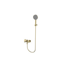 Смеситель для ванны Aquanet Imola с душевым набором матовое золото AQM6712BG