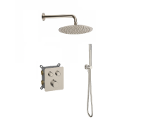 Душевая система Aquanet Siena с термостатом верхним и ручным душем никель AQM8414BN