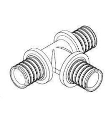 Тройник равнопроходной REHAU RAUTITAN MX 25-25-25 мм латунь 11080331001