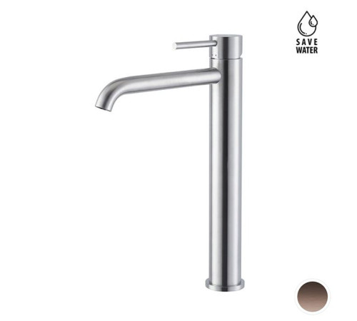 Смеситель для раковины Newform X-STEEL 316 высокий излив 190 мм PVD Brushed copper bronze 69615X.59.067