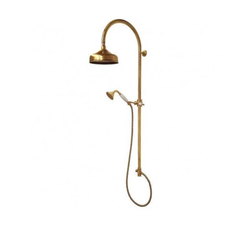 Душевая стойка Gattoni PD с верхним душем 200 мм и ручной лейкой бронза 4293/PDV0
