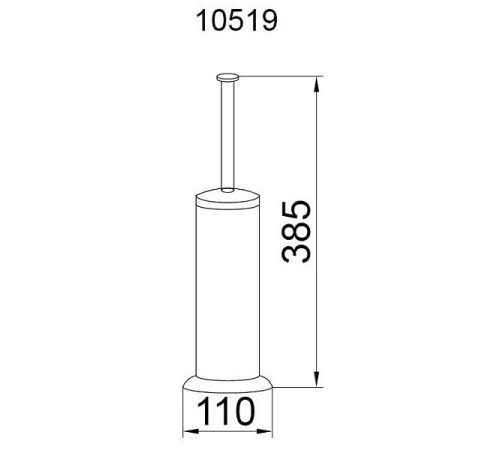 Ершик для унитаза напольный Boheme Chiaro золото 10519