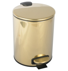 Ведро с крышкой напольное Boheme Uno 5 л золото 10426-G