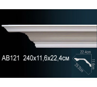 Карниз потолочный полиуретановый Perfect 140x140x2000 мм AB121