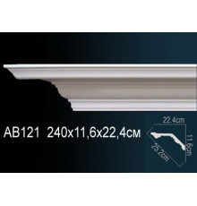 Карниз потолочный полиуретановый Perfect 140x140x2000 мм AB121