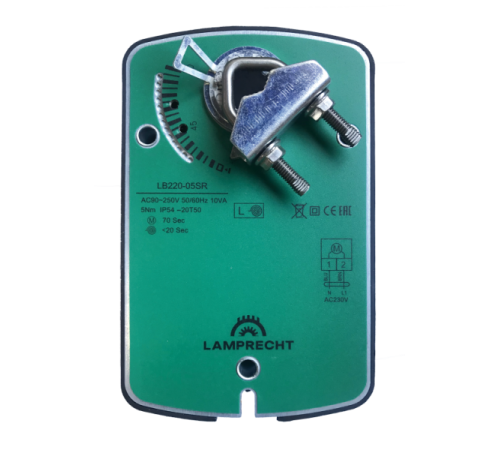 Электропривод LAMPRECHT LB220-10SR с возвратной пружиной 220 В 10 Нм LB220-10SR