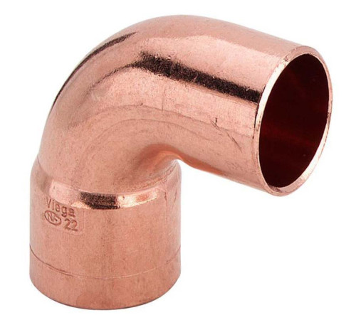 Угол медный 90 градусов однораструбный под пайку Viega 35 мм 107079