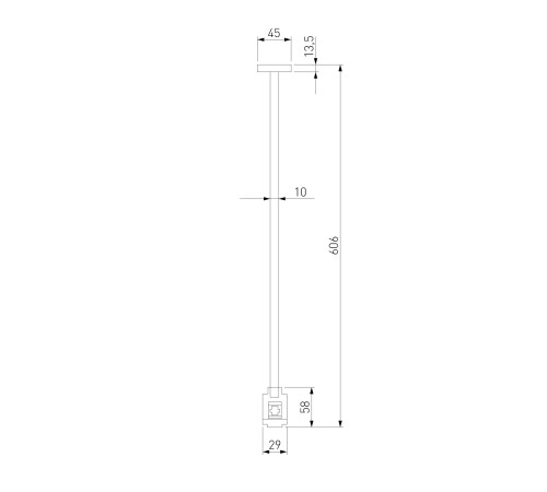 Esthetic Magnetic Декоративная стойка с вводом питания 606 мм 85148/00