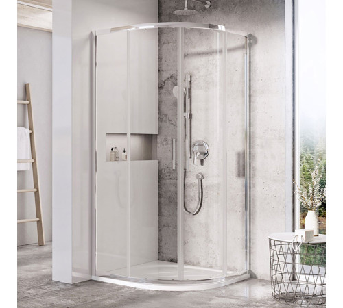 Душевое ограждение Ravak Blix Slim 90 см полукруглое транспарент блестящий X3BM70C00Z1