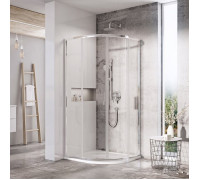 Душевое ограждение Ravak Blix Slim 90 см полукруглое транспарент блестящий X3BM70C00Z1