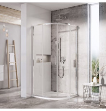 Душевое ограждение Ravak Blix Slim 90 см полукруглое транспарент блестящий X3BM70C00Z1