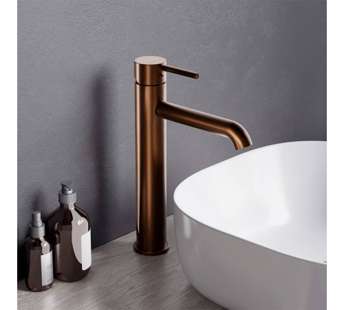 Смеситель для раковины Damixa Scandinavian Pure высокий розовое золото 360250500