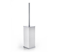 Ершик для туалета напольный 3SC Mood Deluxe White композит Solid Surface белый матовый/хром MDW17ASL