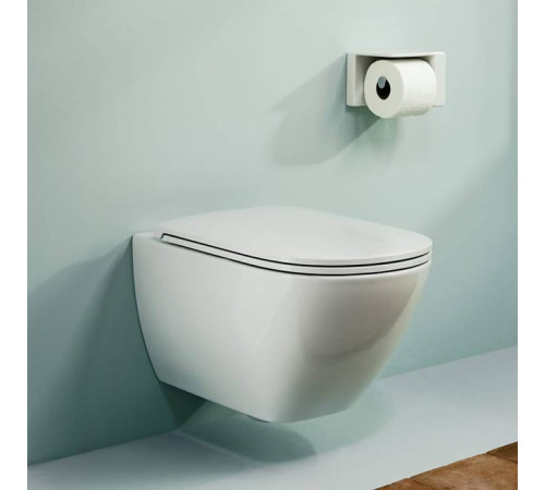 Унитаз подвесной Laufen Lua 52х36 см безободковый белый глянцевый 8.2008.0.000.000.1