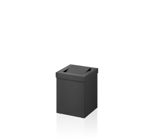 Корзина для бумаги Decor Walther DW 1130 12x12x15 см с крышкой черный матовый 0611160