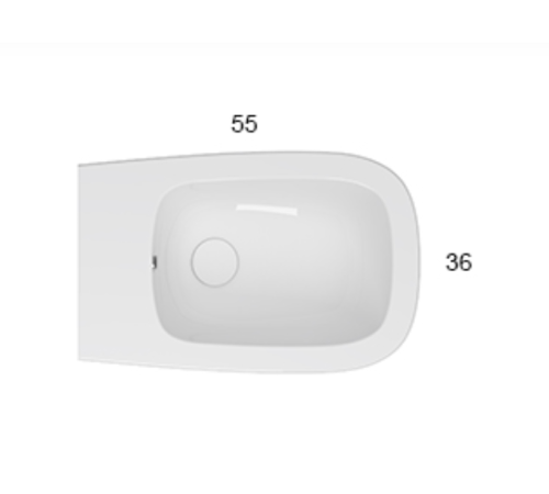 Биде подвесное Globo Genesis 55х36 см 1 отверстие белое GNS09.BI