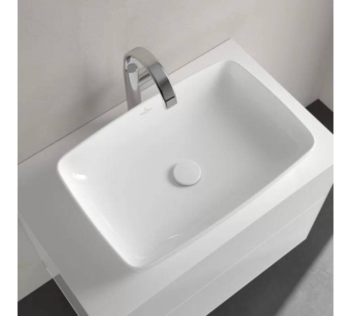 Раковина накладная Villeroy & Boch Artis 58х38 см TitanCeram альпийский белый 41725801