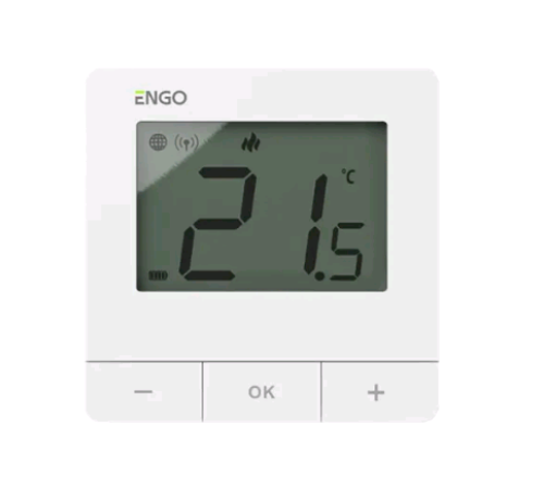 Терморегулятор ZigBee ENGO Controls E25BATW накладной на батарейках белый E25BATW
