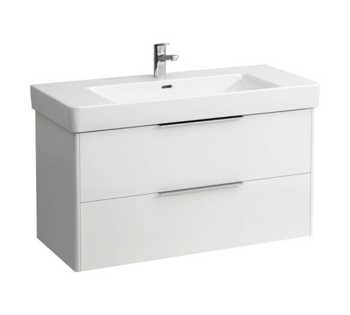 Тумба с раковиной Laufen Base 101х44х53 см 2 ящика белый матовый 8.1396.6.00