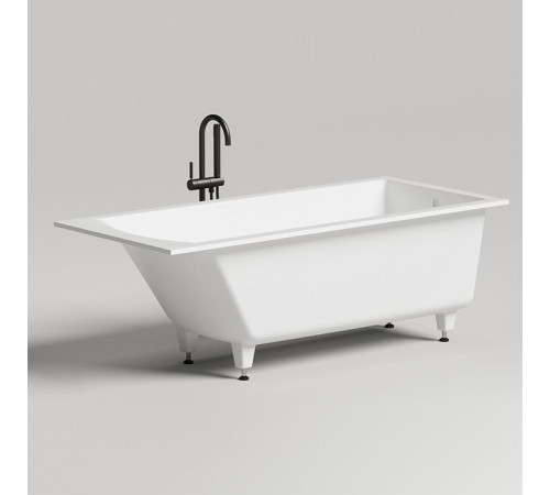 Ванна встраиваемая Salini Cascata 180х80х60 см S-Sense белый глянцевый с ножками 23101H/104213G
