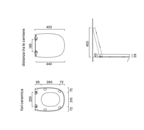 Сиденье для унитаза Catalano Alvea с микролифтом быстросъемное 0651100001
