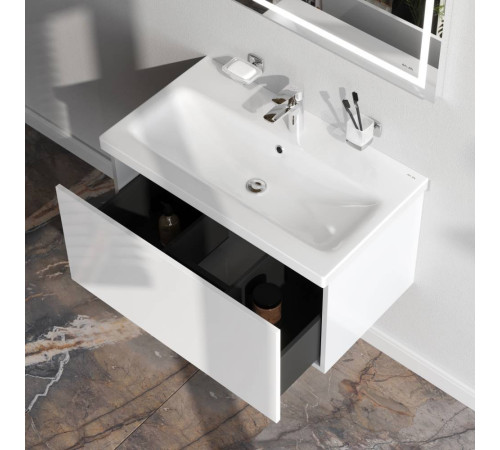 Тумба под раковину подвесная AM.PM Gem 75 см 1 ящик белый глянец M90FHX07521WG