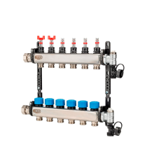 Коллекторная группа Henco из нержавеющей стали с расходомерами 1 3 выхода UFH-0605MDSS03