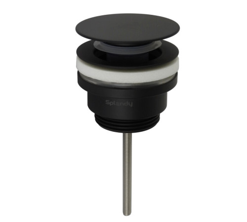 Донный клапан для раковины Splendy универсальный незапираемый 1 1/4 черный матовый AA3071URMBM