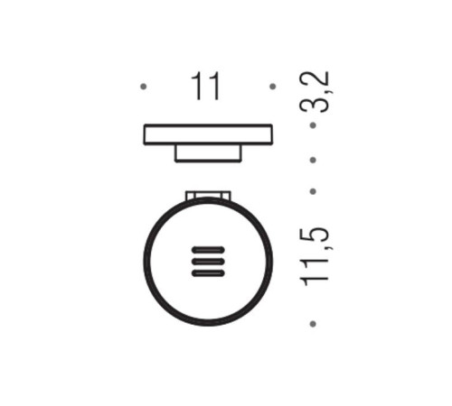 Мыльница подвесная Colombo Design Mini PVD графит матовый матовое стекло B4001.GM-VAN