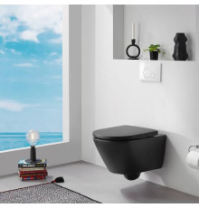 Унитаз подвесной Duravit D-Neo 37x36x54 см безободковый черный матовый 2577098900