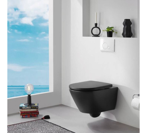 Унитаз подвесной Duravit D-Neo 37x36x54 см безободковый черный матовый 2577098900