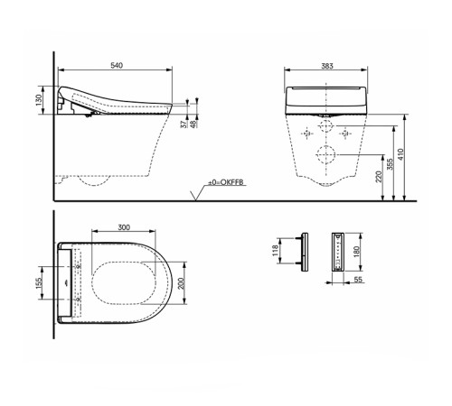Крышка-биде TOTO WASHLET RG с пультом ДУ белый TCF34270GEU