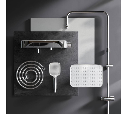 Душевая система с термостатом и смесителем-полкой для ванны AM.PM Func F078F300