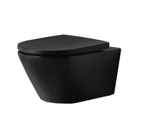 Унитаз подвесной Duravit D-Neo 37x36x54 см безободковый черный матовый 2577098900