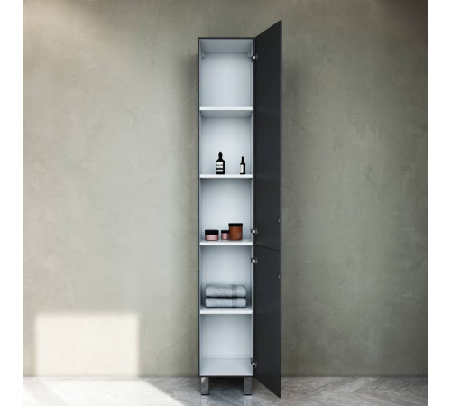 Шкаф-пенал напольный AM.PM Gem 30 см правый графит матовый M90CSR0306GM