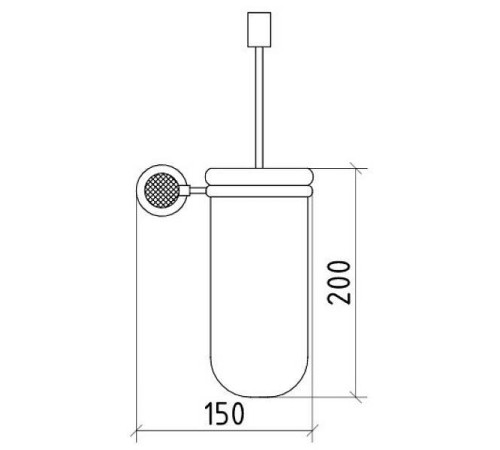 Ершик для туалета Boheme Royal Cristal подвесной золото 10933-G