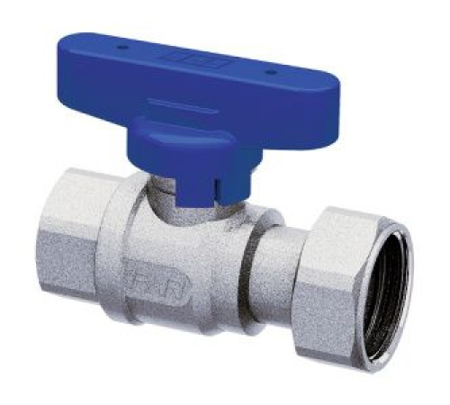 Кран шаровой FAR 3/4 ВР - накидная гайка 1 бабочка синяя 3047 134BC