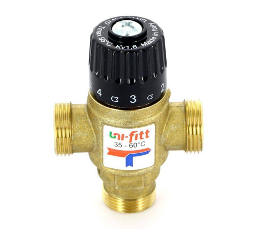 Клапан термосмесительный Uni-Fitt 3/4 35-60 °C боковое смешение 351G3130