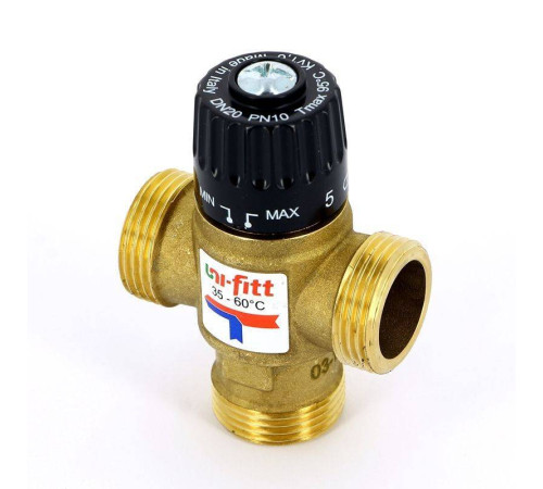 Клапан термосмесительный Uni-Fitt 1 35-60°C боковое смешение 351G3140