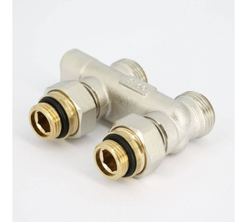 Узел радиаторный прямой перекрестный Uni-Fitt 3/4 x 3/4 EK с вентилями и ниппелями 196N3011