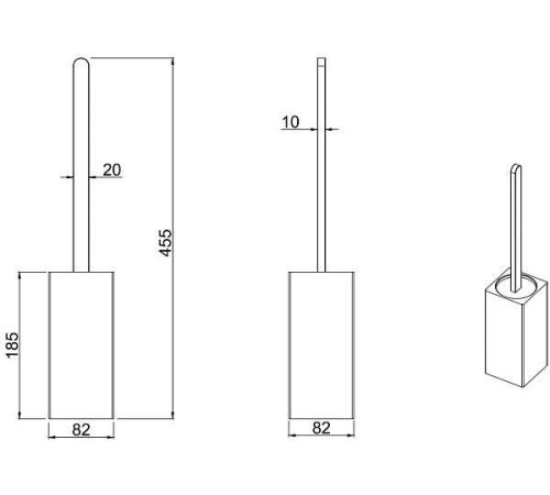 Ершик для унитаза Allen Brau Infinity черный 6.21009-31