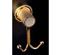 Крючок для ванной двойной Boheme Royal Cristal золото 10926-G-B