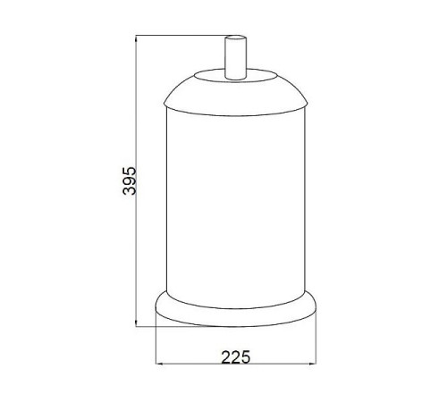 Ведро мусорное Boheme Murano круглое напольное золото 10907-W-G