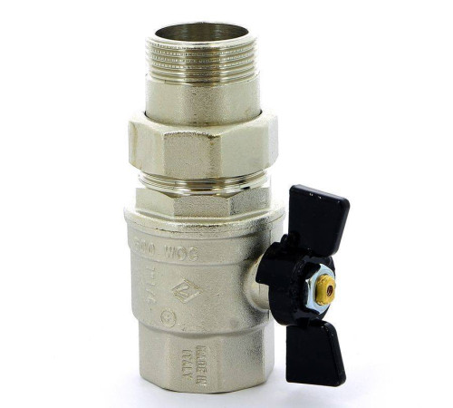 Кран шаровой Bugatti Oregon 1 1/4 НВ со сгоном бабочка 03220042