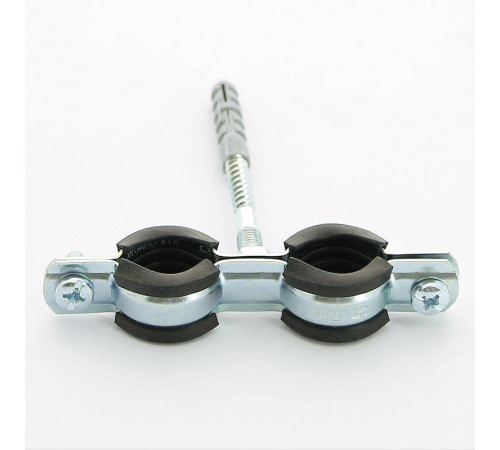 Хомут двойной с резиновым уплотнителем, шпилькой и дюбелем Uni-Fitt 1/2 дюйма (20-24 мм) 850D2800