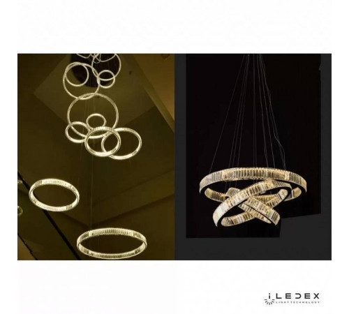 Подвесной светильник iLedex Woodstock 10920P/3-70W-3000K (8/6/4) GL-CL