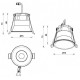 Встраиваемый светильник iLedex Mars 7 Вт 4000 K 207-7W-D75-4000K-24DG-BK