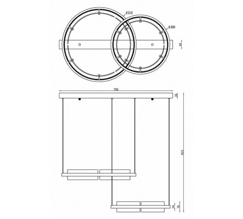 Подвесной светильник iLedex Meridian C4716-78 CR