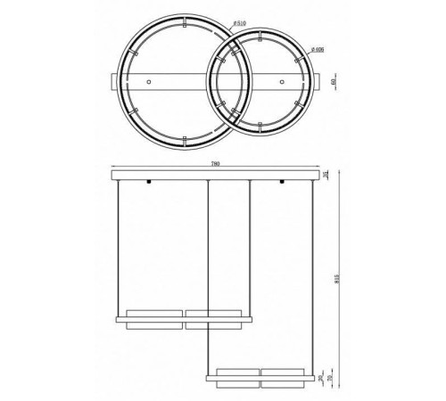 Подвесной светильник iLedex Meridian C4716-78 GD