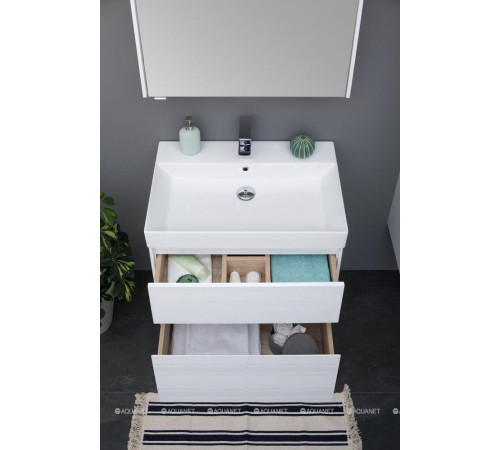 Тумба под раковину Aquanet Бруклин 60 белый глянец 00203958